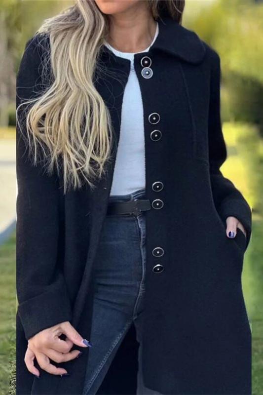 Casual Lapel Single-breasted Thick Coat