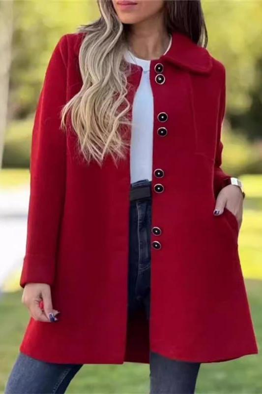 Casual Lapel Single-breasted Thick Coat