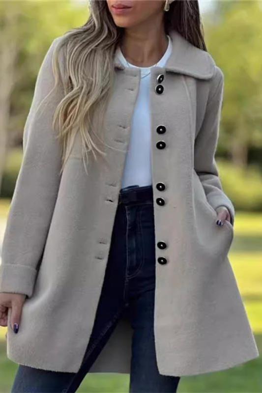 Casual Lapel Single-breasted Thick Coat