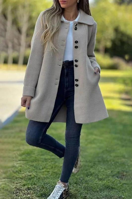 Casual Lapel Single-breasted Thick Coat