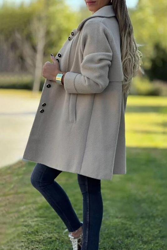 Casual Lapel Single-breasted Thick Coat