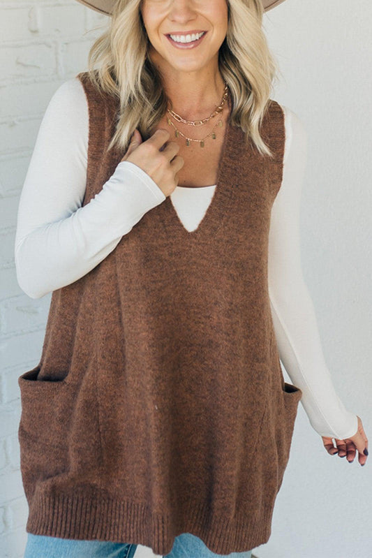 Cozy Pocket Sweater Vest (Buy 2 Free Shipping)