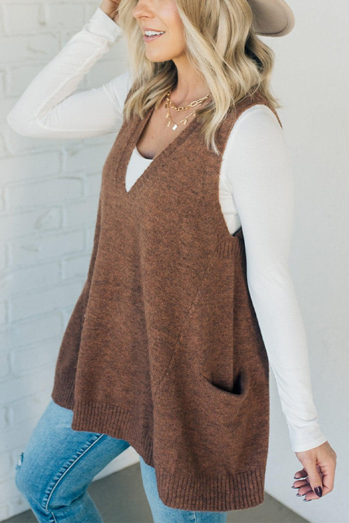 Cozy Pocket Sweater Vest (Buy 2 Free Shipping)