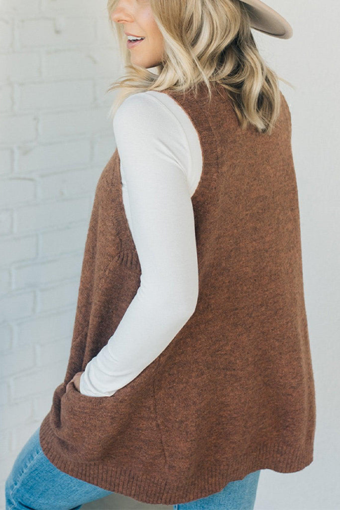 Cozy Pocket Sweater Vest (Buy 2 Free Shipping)