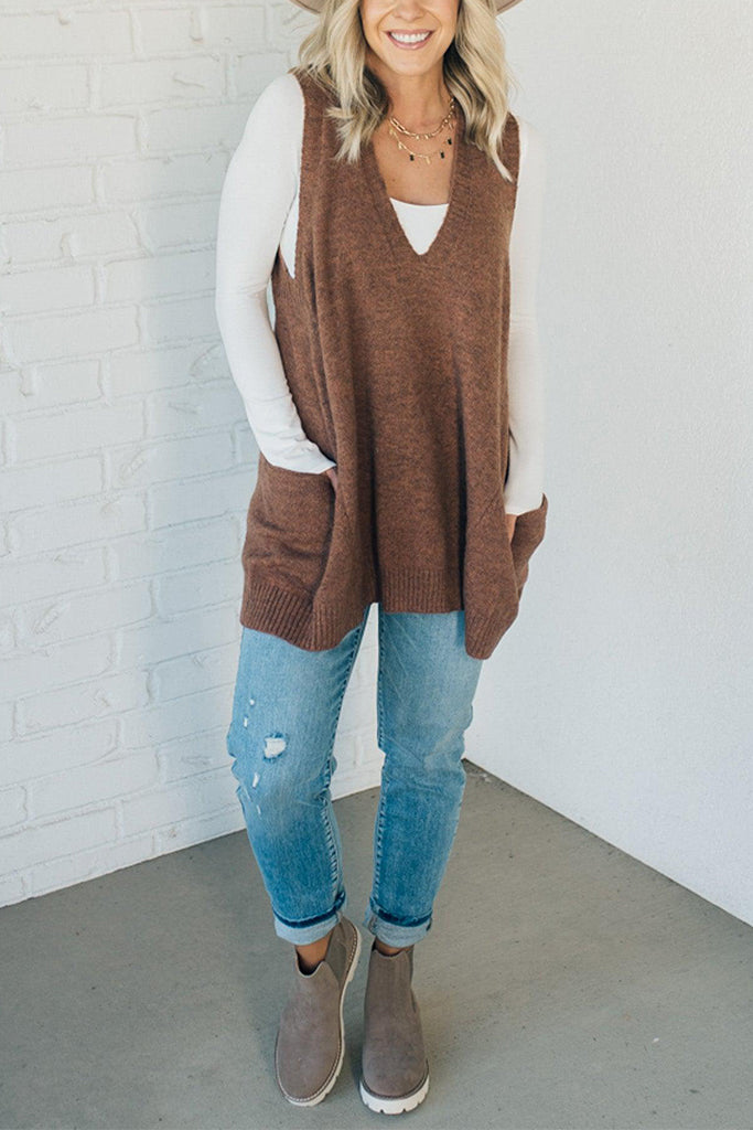 Cozy Pocket Sweater Vest (Buy 2 Free Shipping)