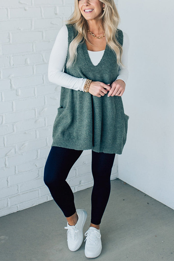 Cozy Pocket Sweater Vest (Buy 2 Free Shipping)