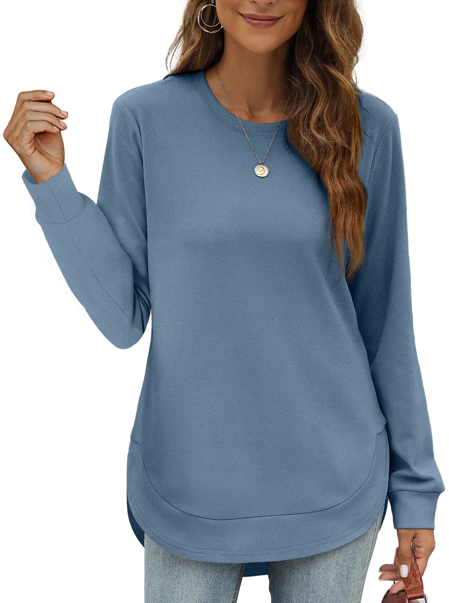 New Women's High Low Curved Hem Tops (Buy 2 Free Shipping)