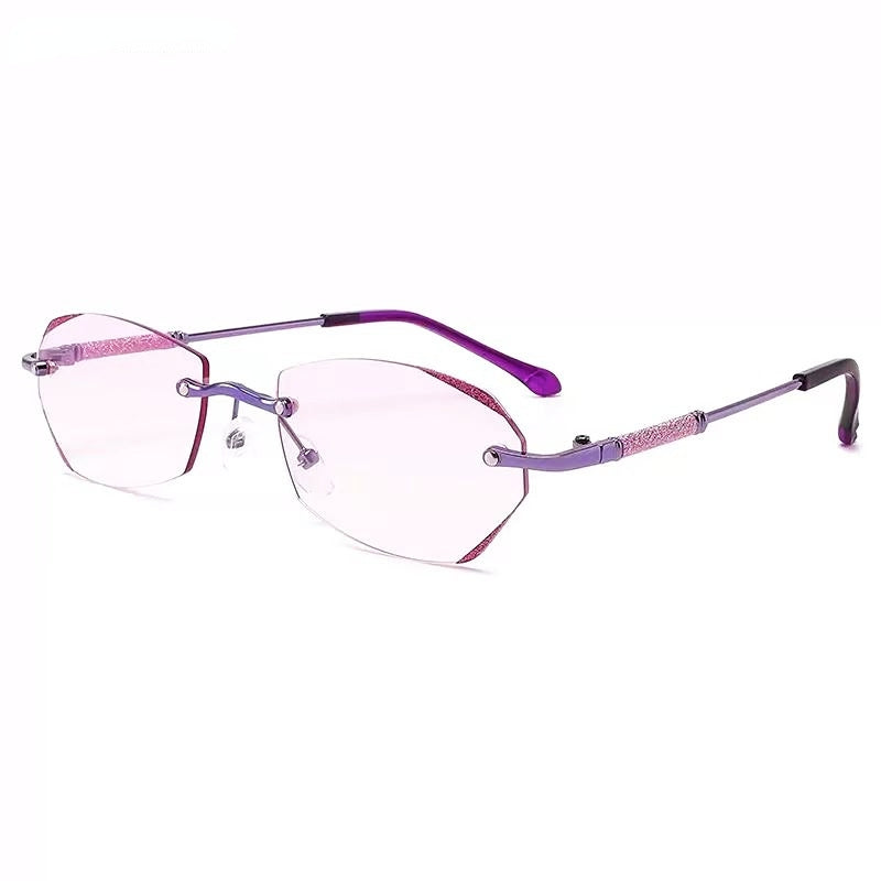 WOMEN'S DIAMOND RIMLESS ANTI-BLUE LIGHT PRESBYOPIA GLASSES